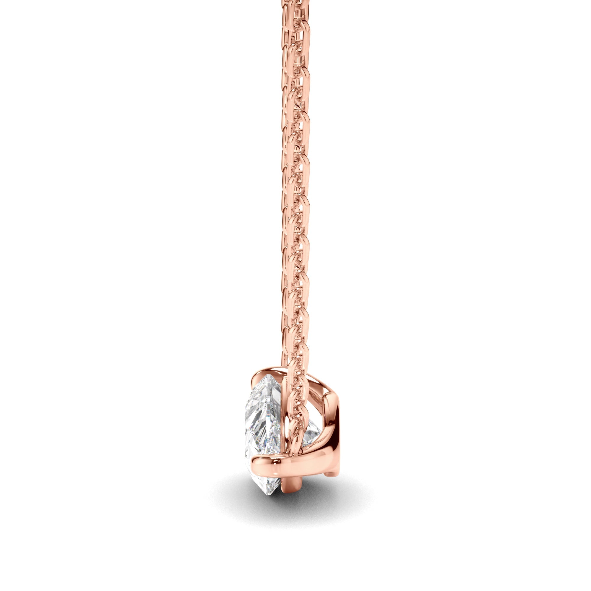 East West Pear Cut Diamond Necklet