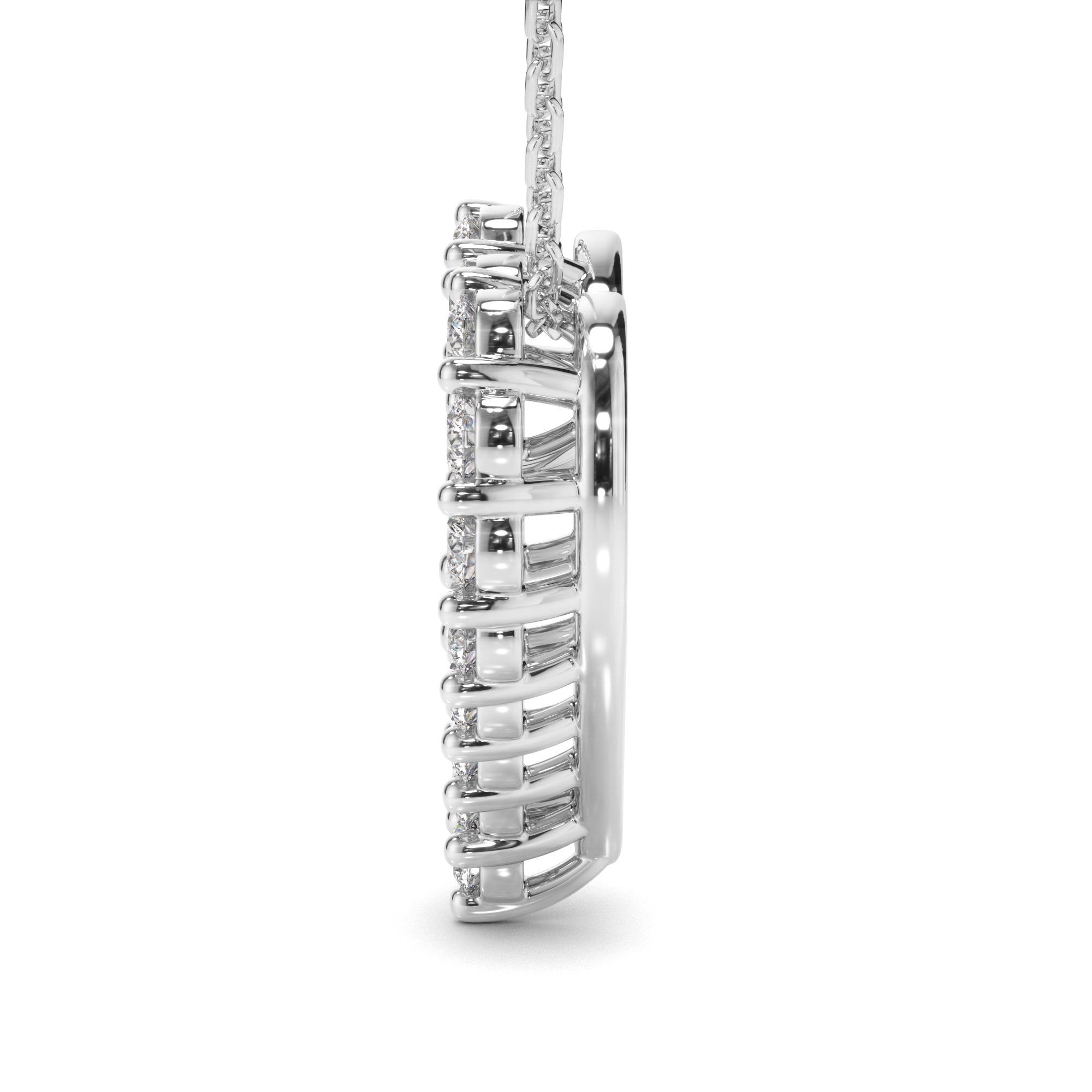 Diamond Heart-Shaped Pendant