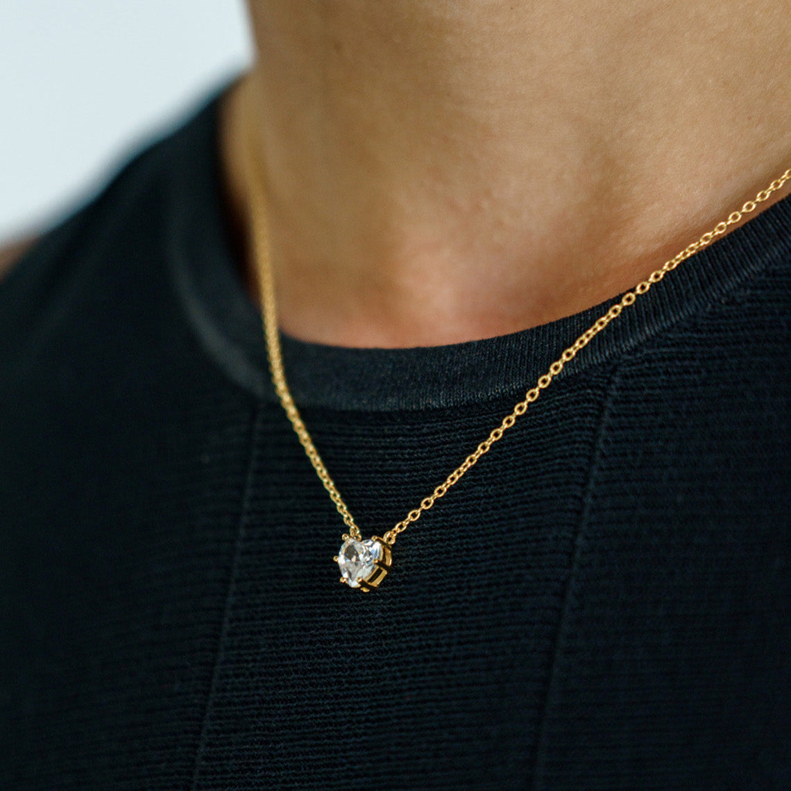 Georgini Midnight Velvet Baby Heart Necklace Gold