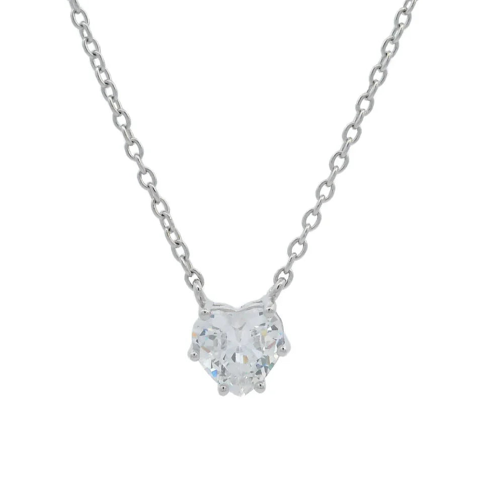 Georgini Midnight Velvet Baby Heart Necklace Silver