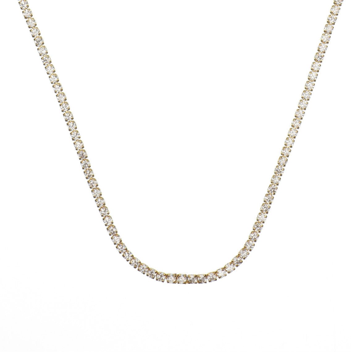 Georgini Sydney Soiree  2mm Tennis Necklace 42cm Gold