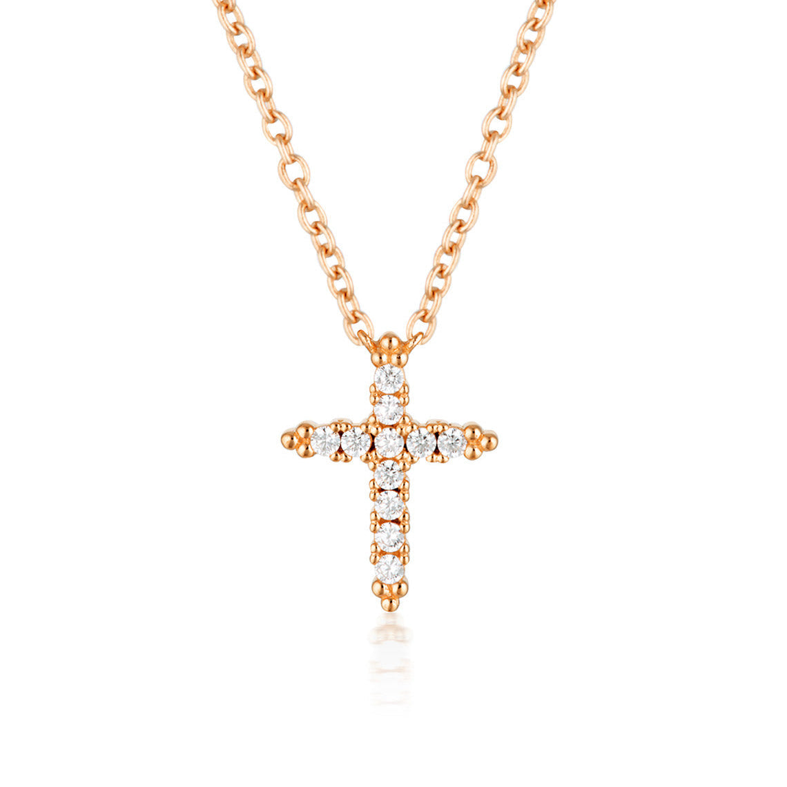 Rock Star Cross Rose Gold Pendant
