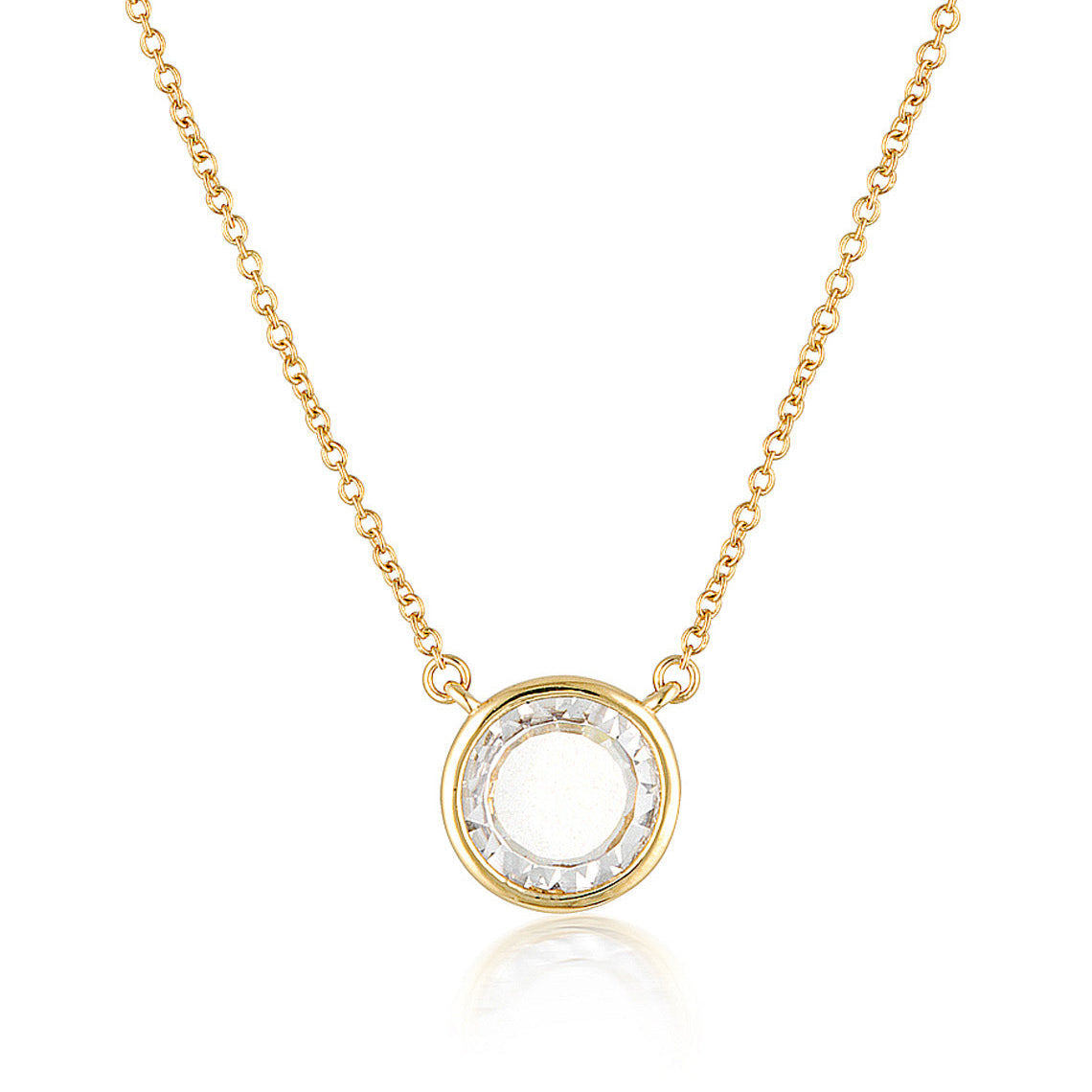 Noel Nights Sliced Stone Necklace Gold