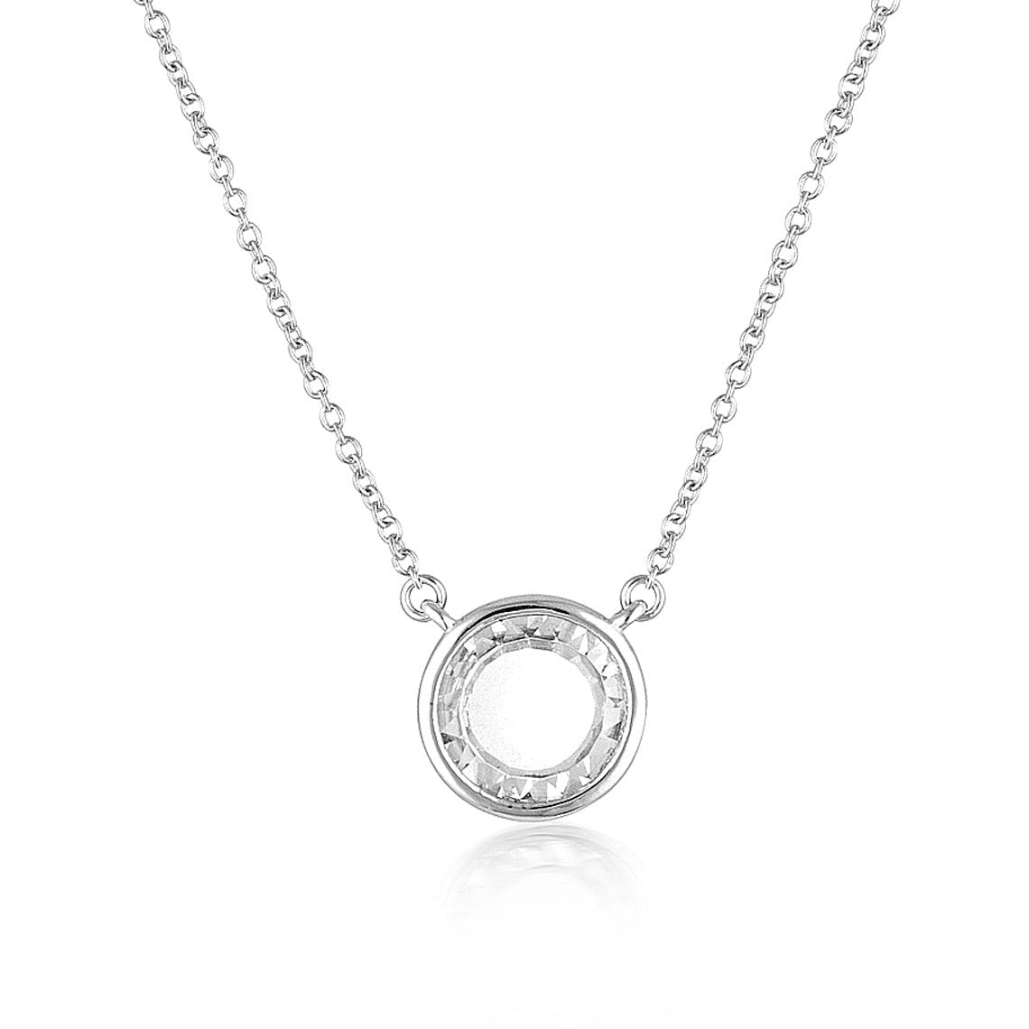Noel Nights Sliced Stone Necklace Silver