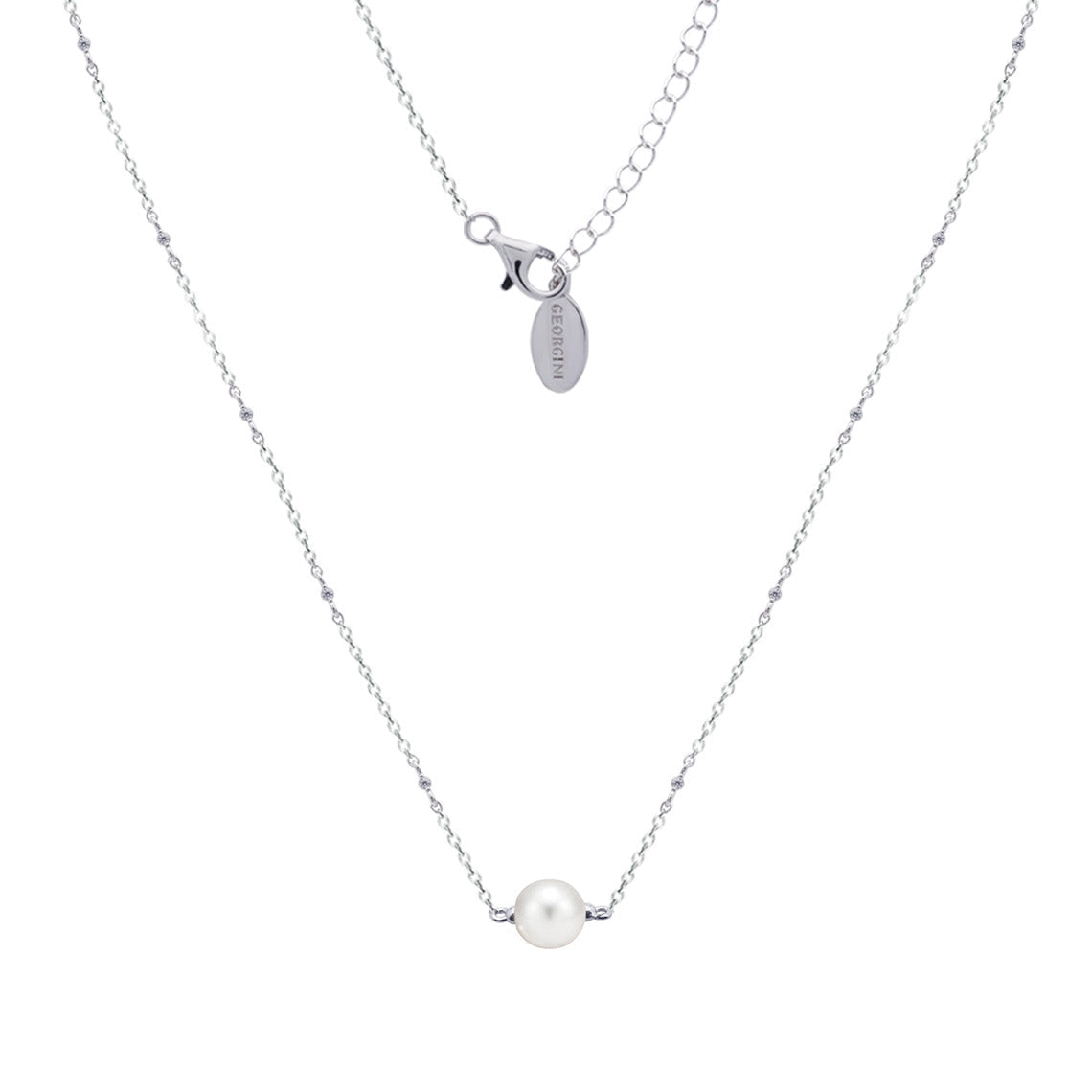 Red Carpet Globe Necklace Silver