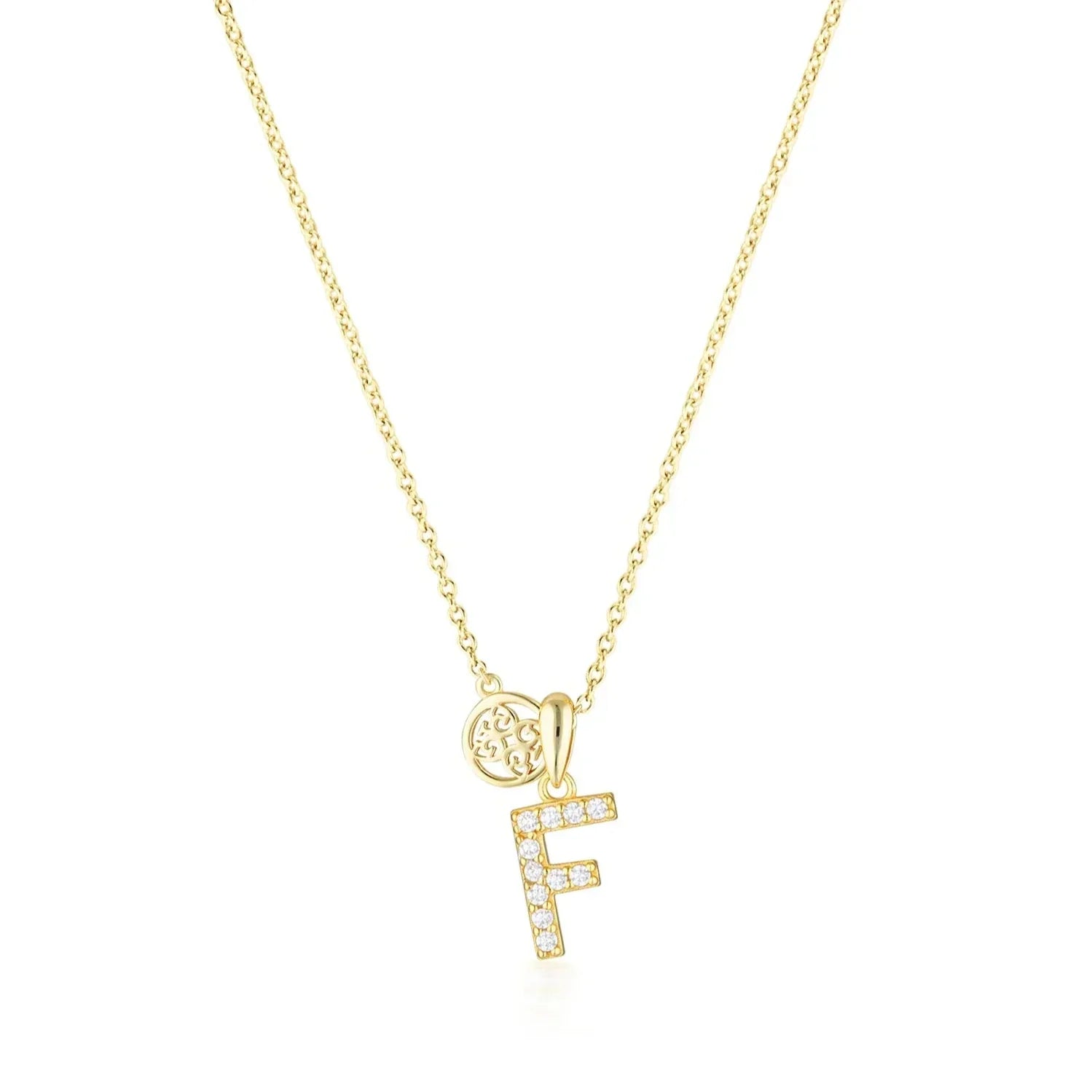 Georgini Luxury Letters F Initial Pendant Gold