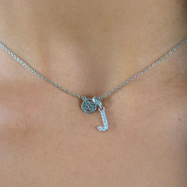 Georgini Luxury Letters J Initial Pendant Silver