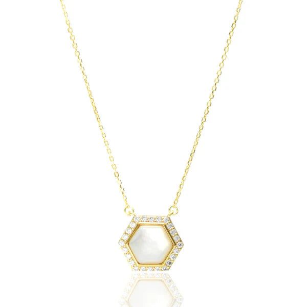 Georgini Oceans Torquay Mother Of Pearl Necklace Gold