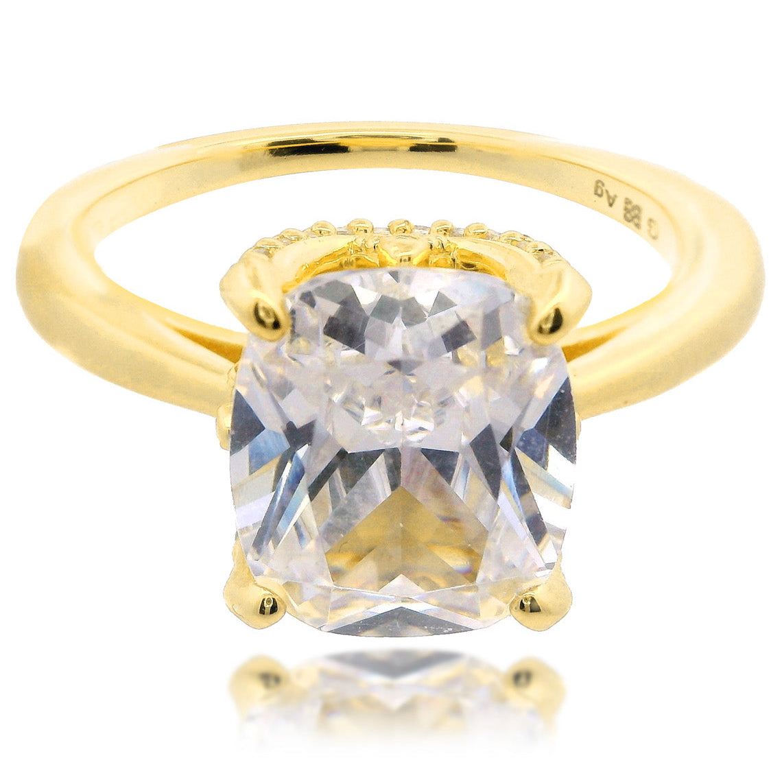 Georgini Sydney Soiree Elaine Cushion Cut Ring Gold