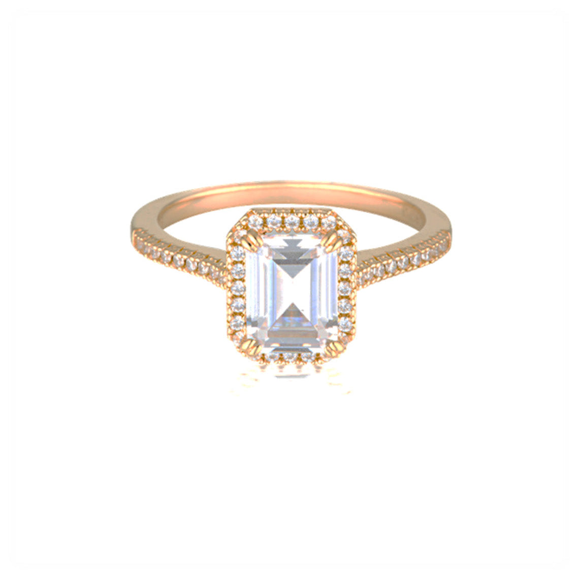 Iconic Bridal Violet Ring Rose Gold