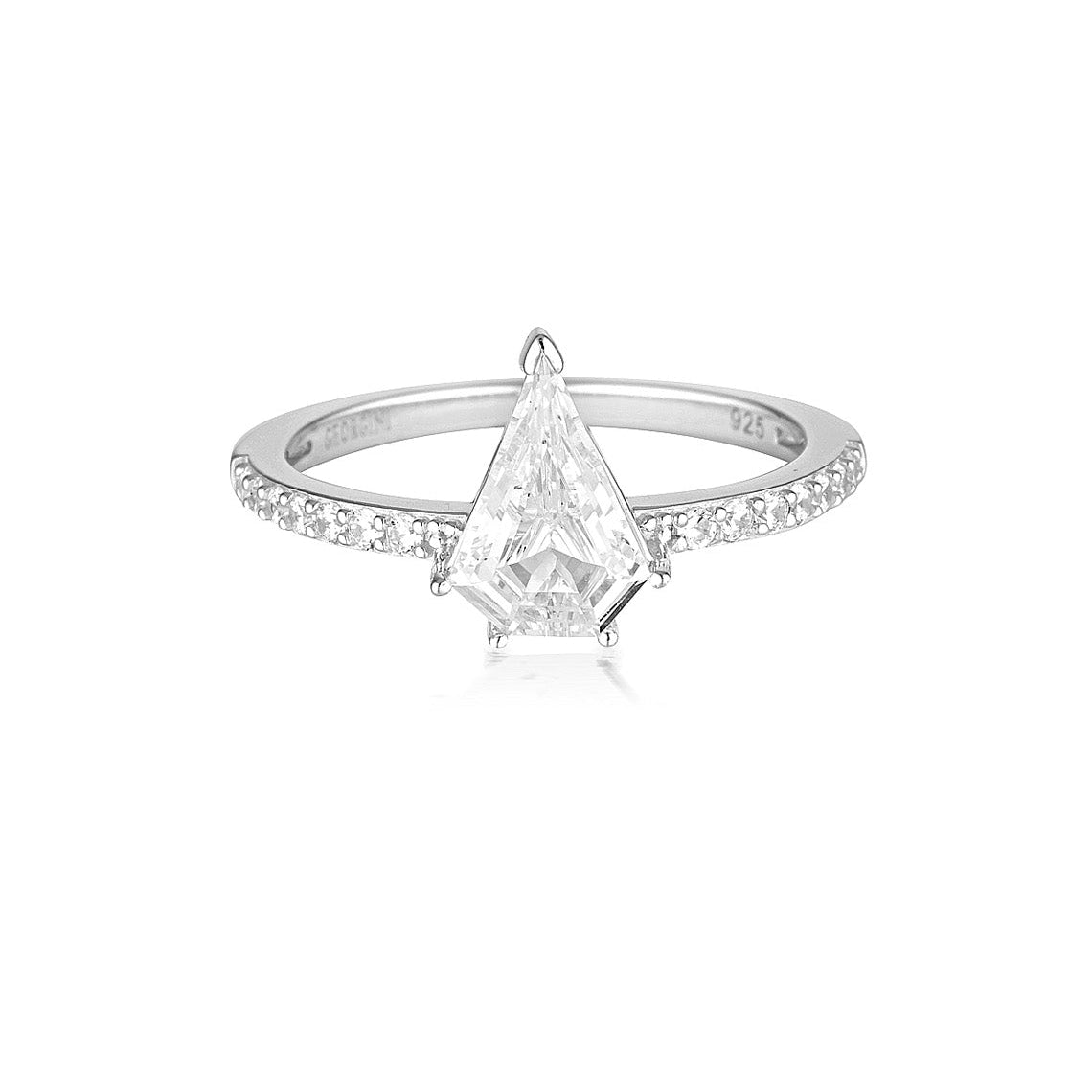 Rock Star Shield Ring Silver
