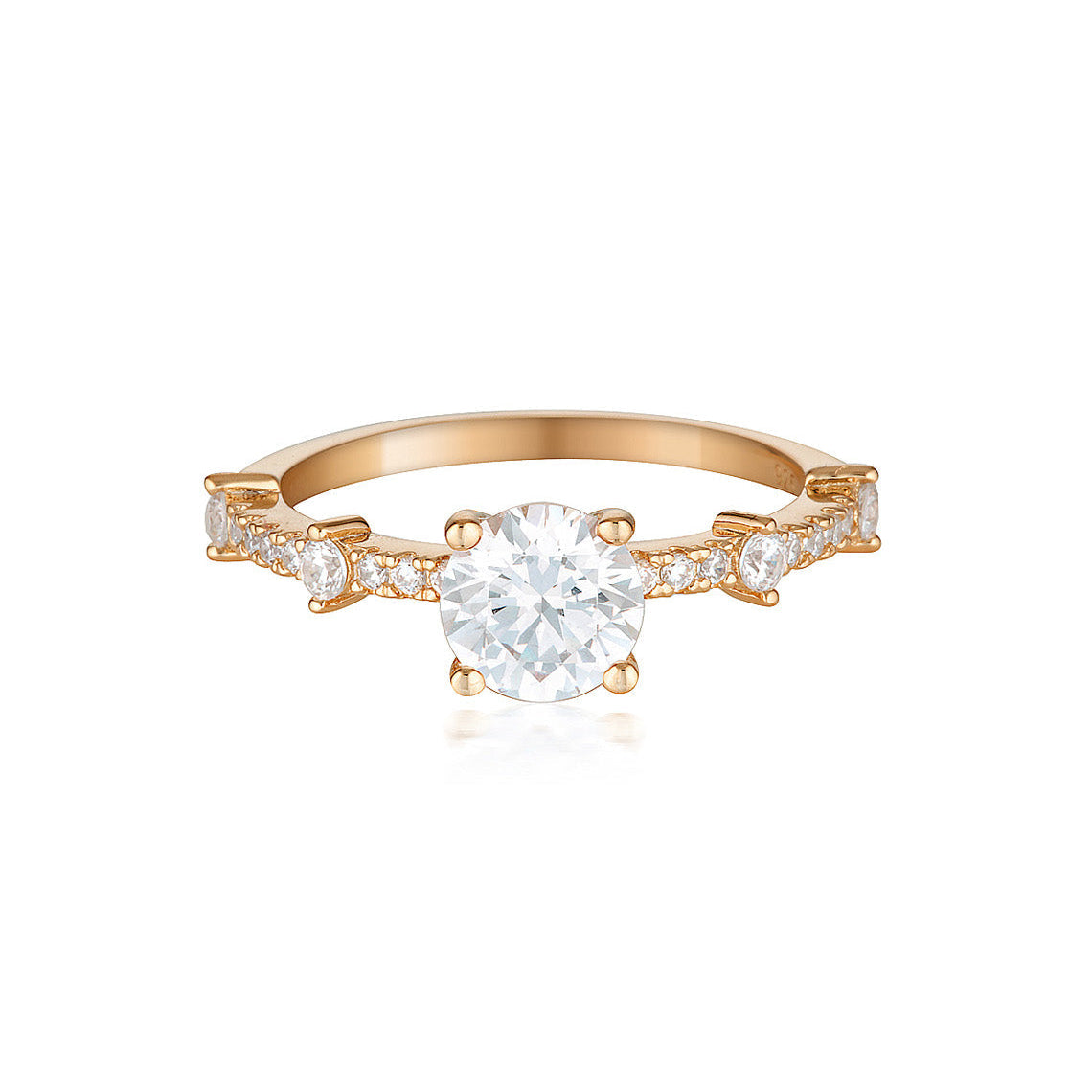 Red Carpet Gala Solitaire Ring Rose Gold