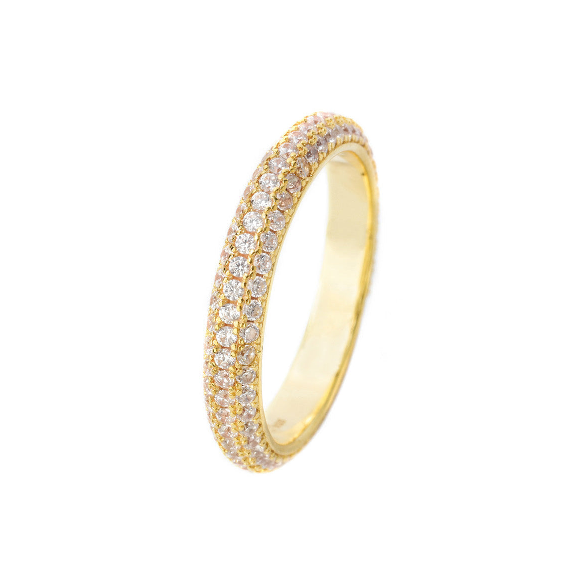 Goddess Pave Ring Gold