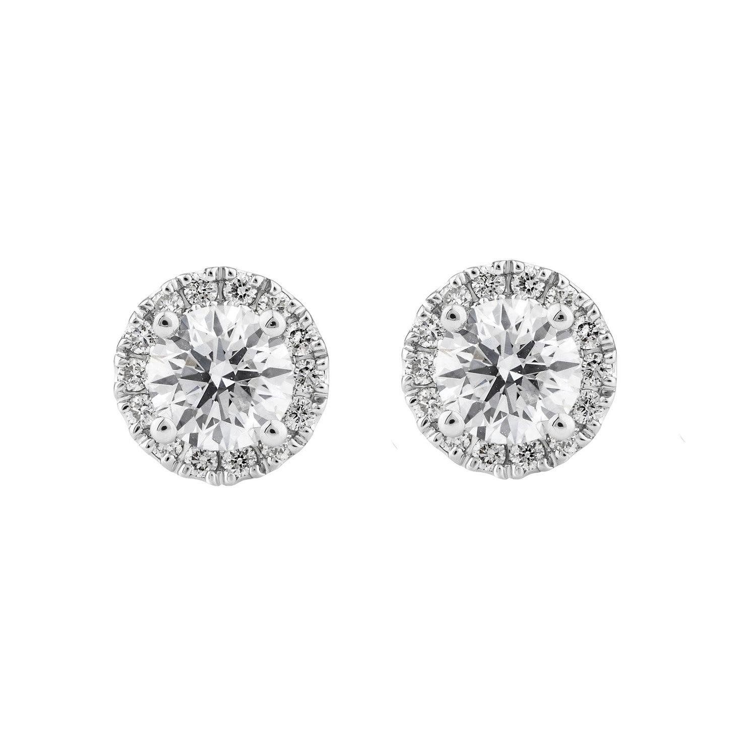 0.95ct Lab Grown Diamond Ear Studs in 18ct White Gold