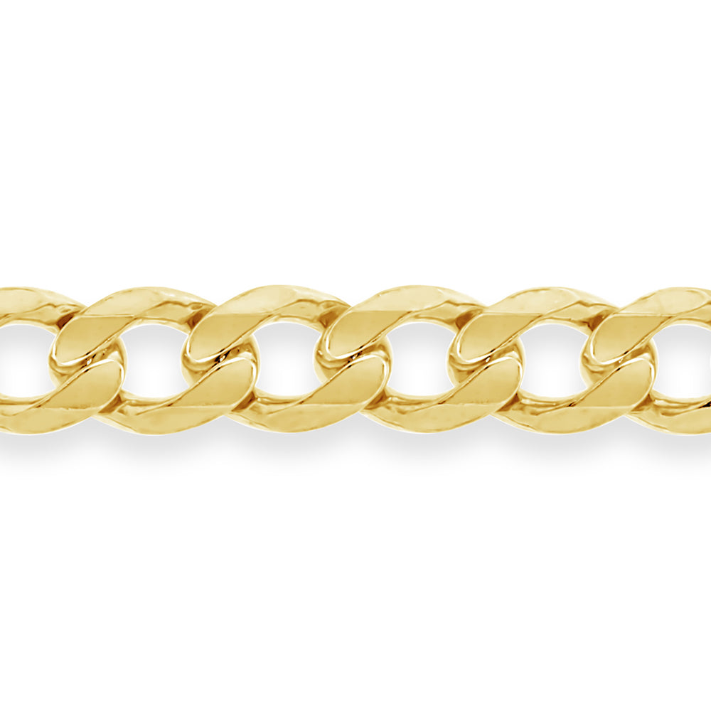 Solid Mens Curb Chain in 9ct Gold