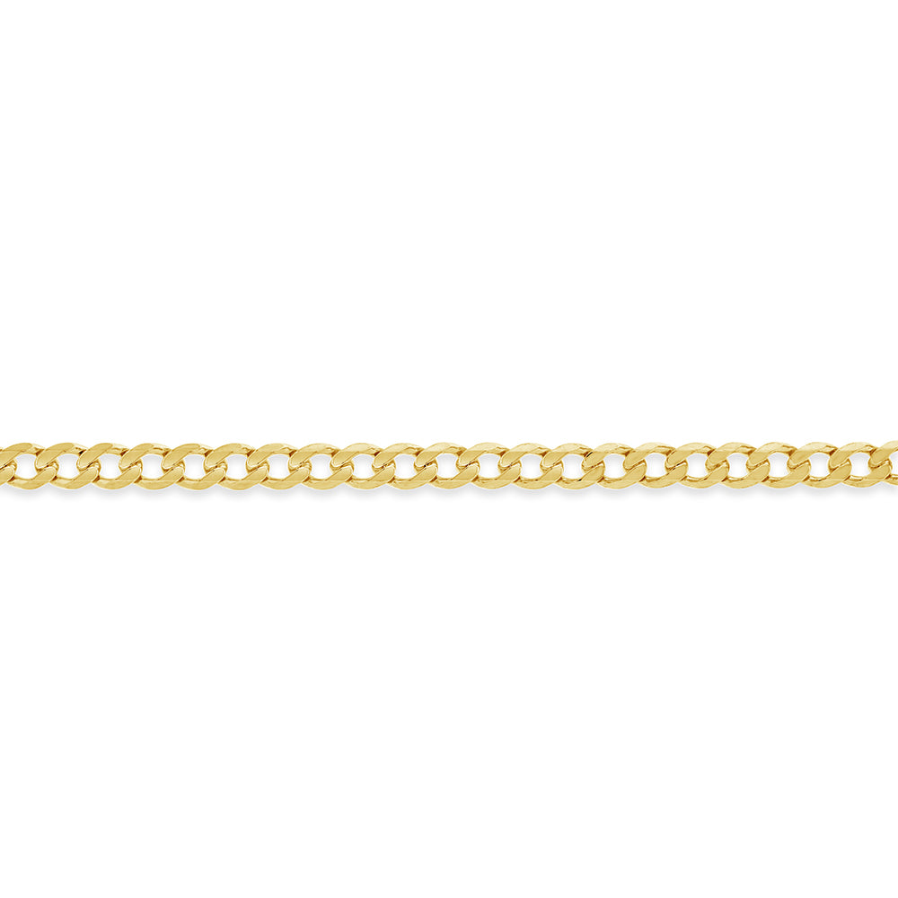 Solid Mens Curb Chain in 9ct Gold
