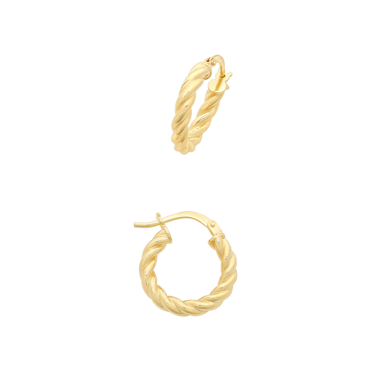 9ct Gold Silver Filled Hoop Earrings