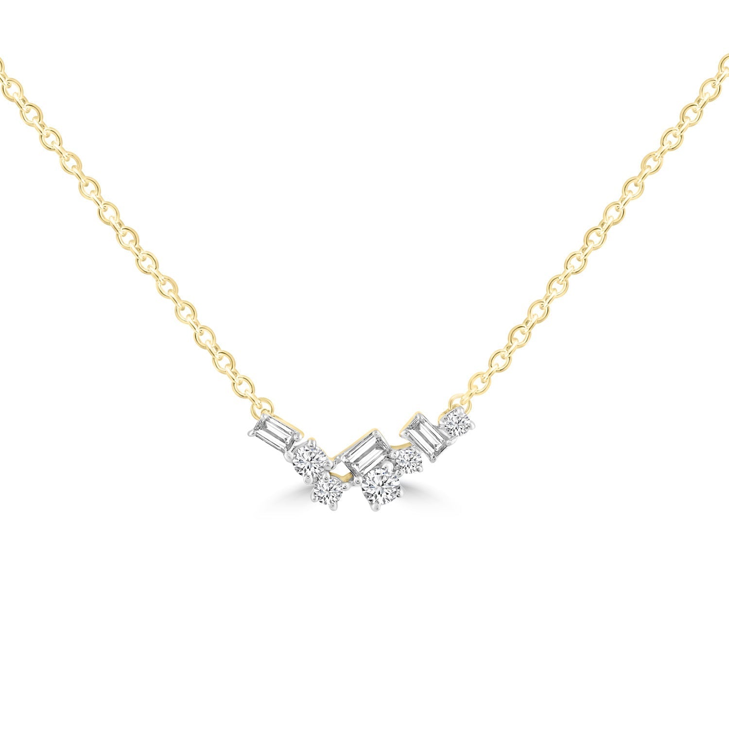 Necklace with 0.15ct Diamonds in 9ct Yellow Gold