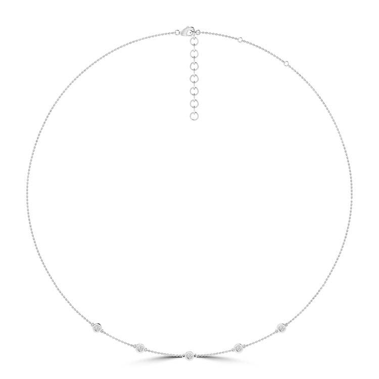 Diamond Necklace with 0.25ct Diamonds in 9ct White Gold