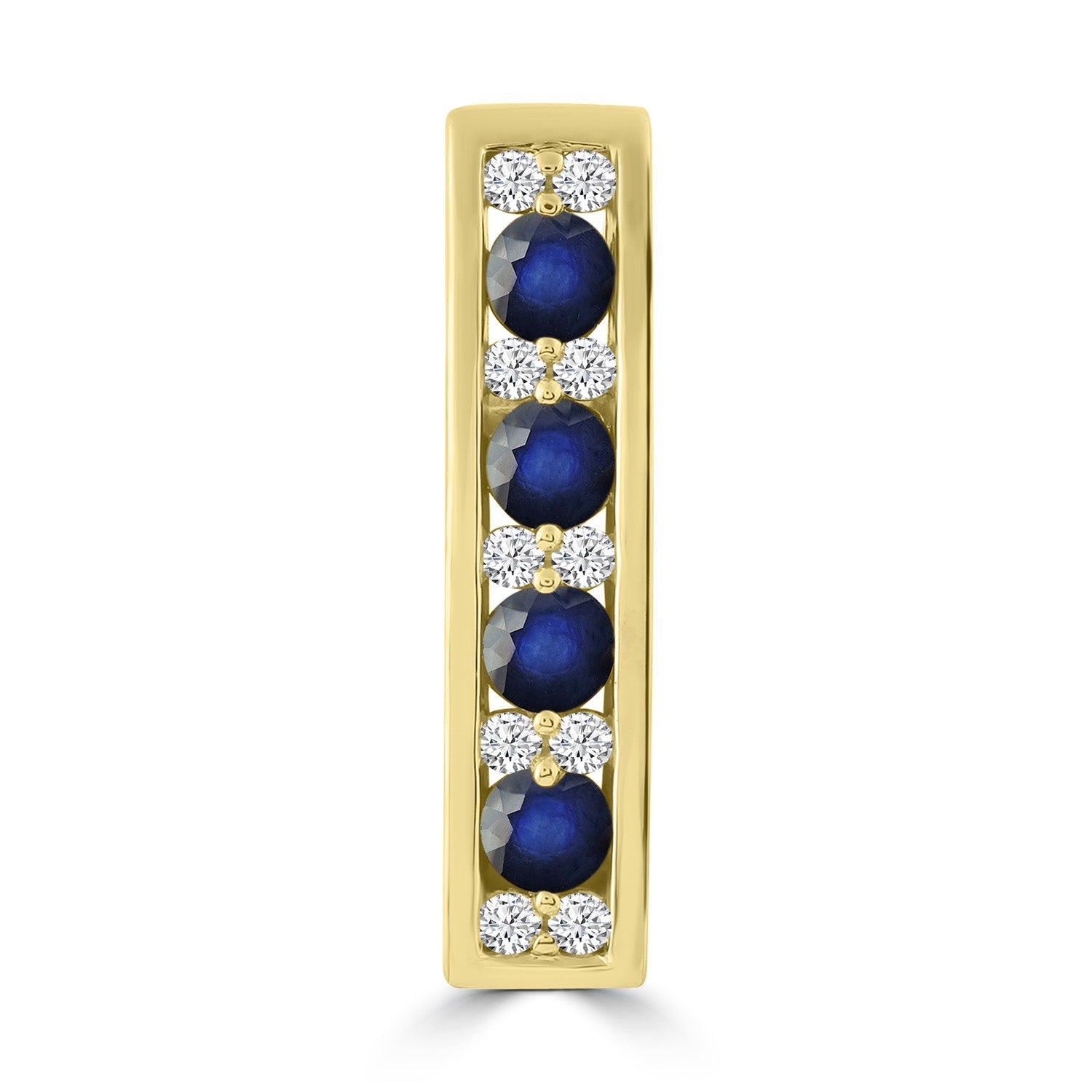 Diamond Saphhire Pendant with 0.10ct Diamonds in 9ct Yellow Gold - P-20514BS-010-Y