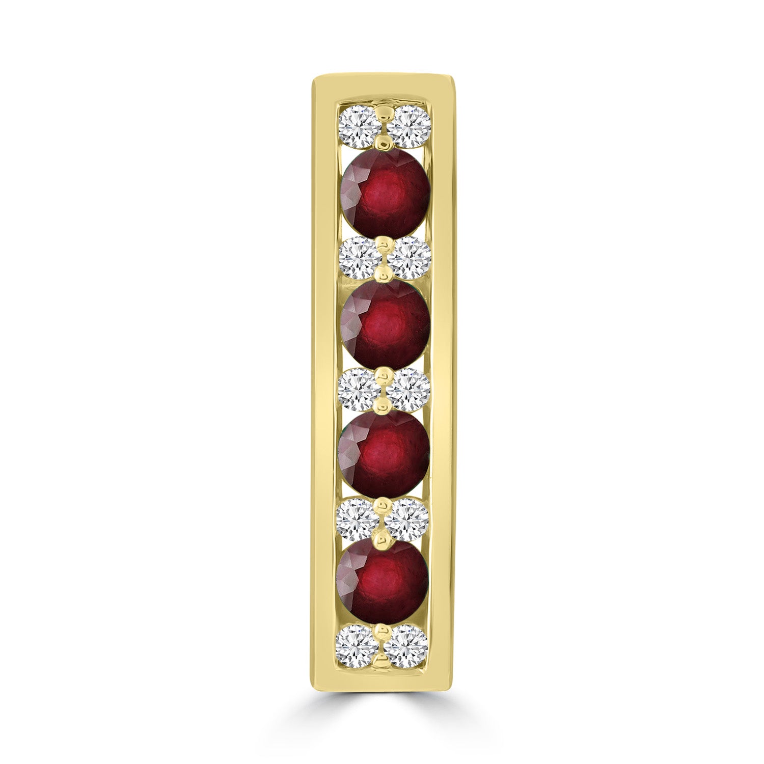 Diamond Ruby Pendant with 0.10ct Diamonds in 9ct Yellow Gold - P-20514RB-010-Y