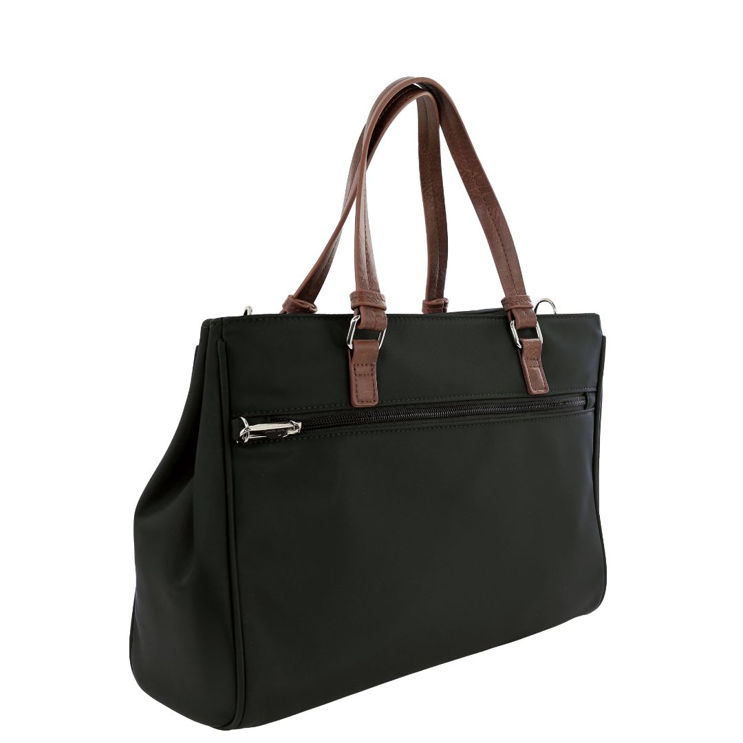 Pierre Cardin RFID Anti-Theft Nylon Mini Tote with Crossbody in Black