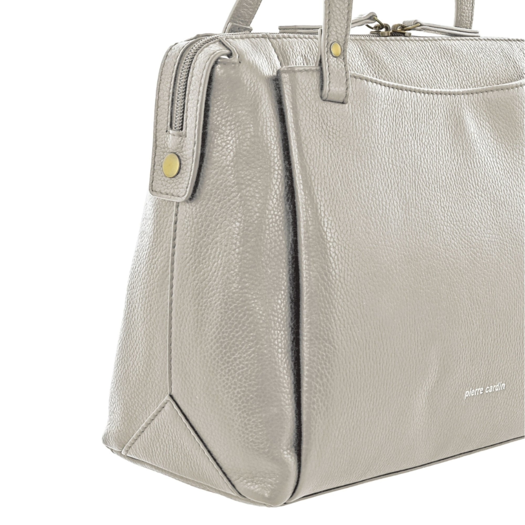 Pierre Cardin Leather Tote Bag in Bone