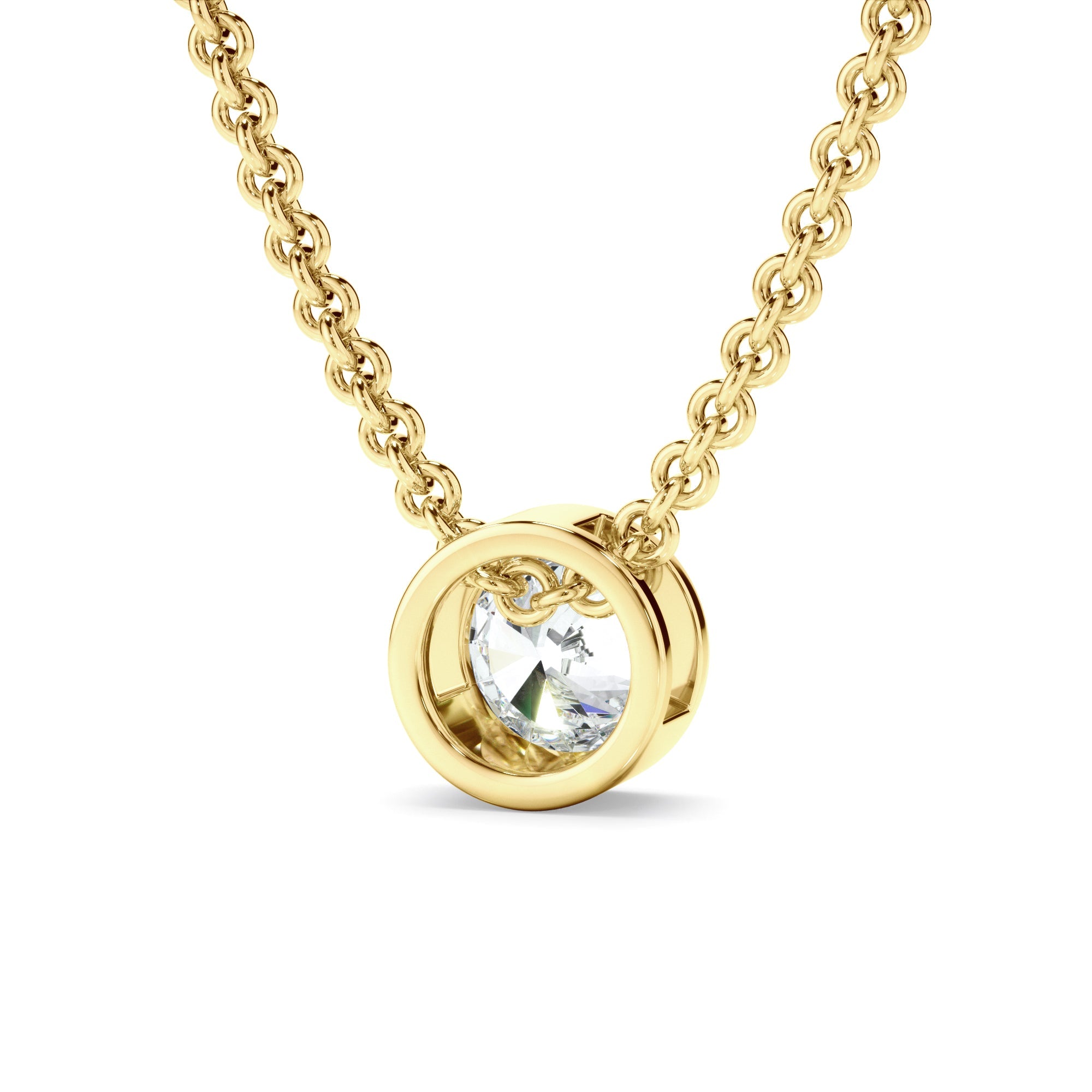 0.25ct Round Brilliant Cut Laboratory-Grown Diamond Solitaire Slider Pendant