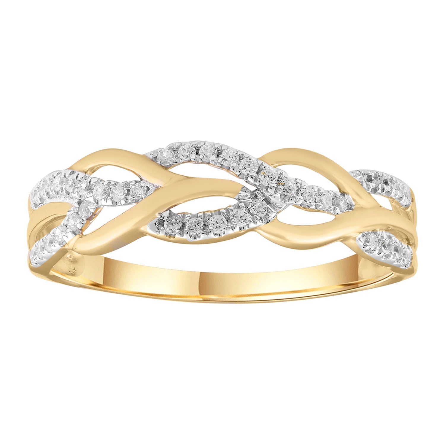 Ring with 0.15ct Diamond in 9ct Yellow Gold