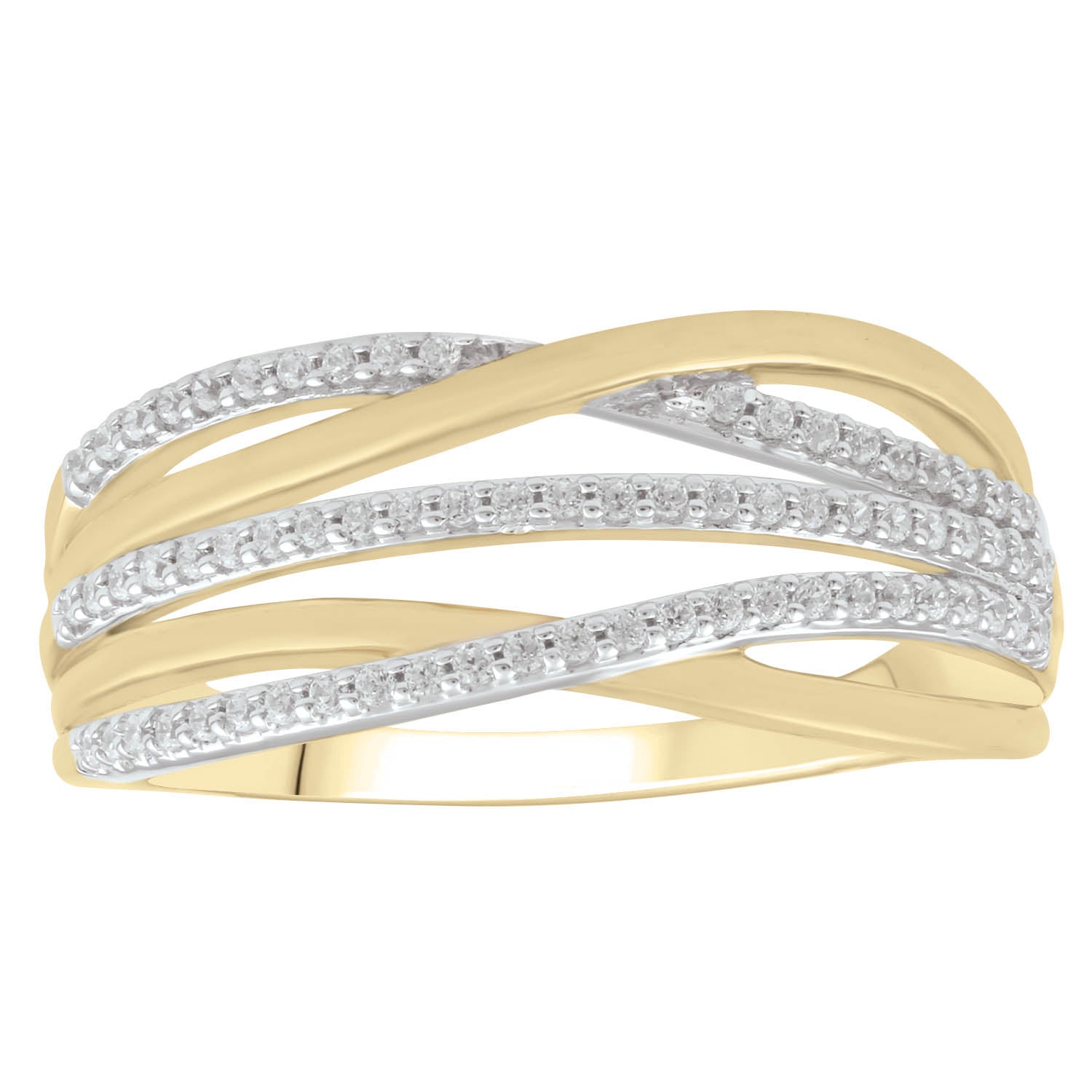 Ring with 0.20ct Diamonds in 9ct Yellow Gold