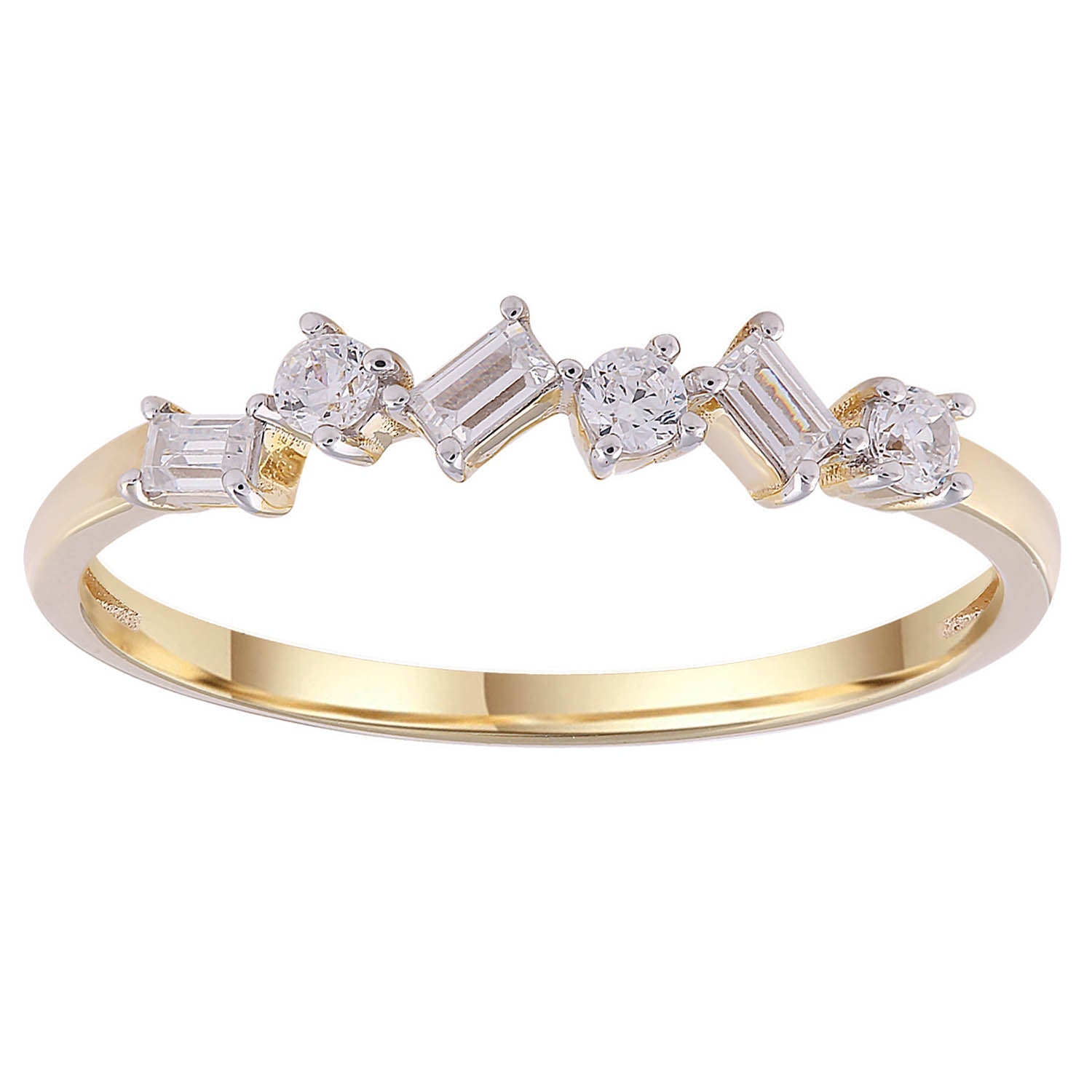 Ring with 0.18ct Diamonds in 9ct Yellow Gold