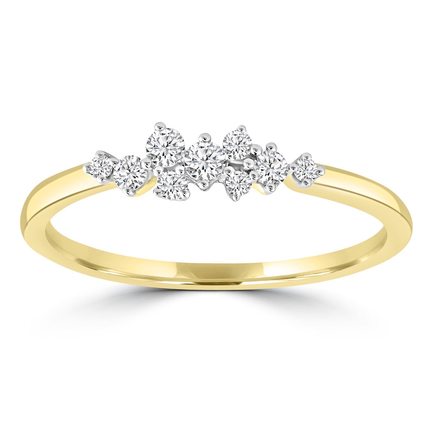 Ring with 0.15ct Diamonds in 9ct Yellow Gold