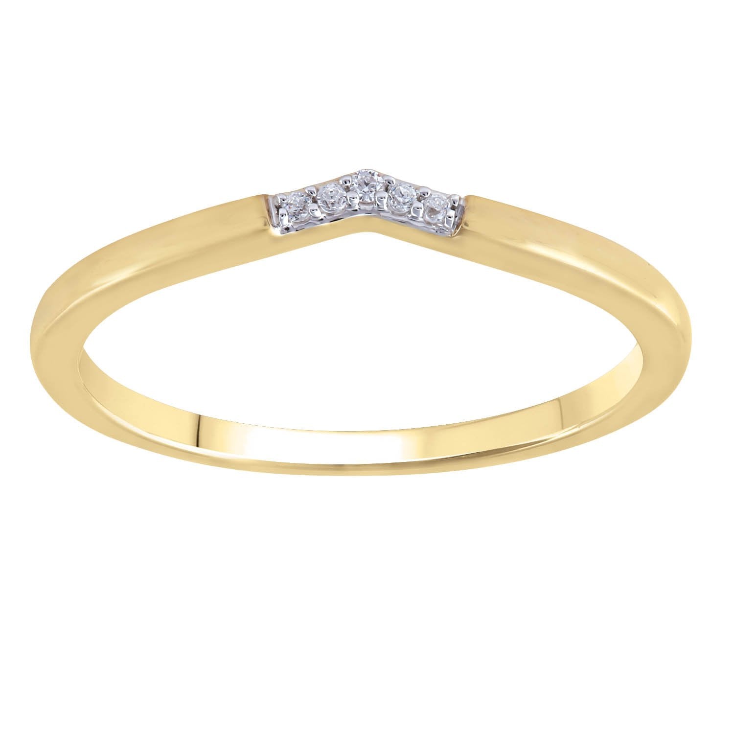 Ring with 0.02ct Diamonds in 9ct Yellow Gold