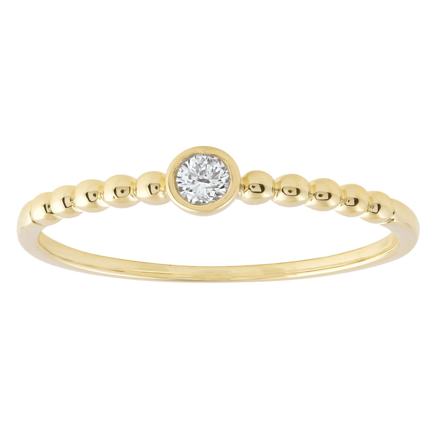 Ring with 0.08ct Diamonds in 9ct Yellow Gold