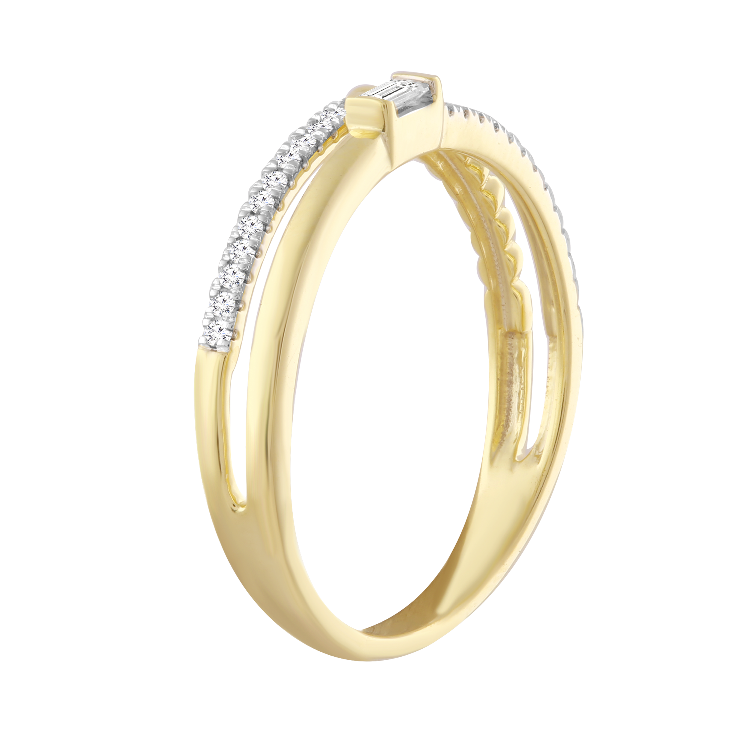 Diamond Ring with 0.10ct Diamonds in 9ct Yellow Gold