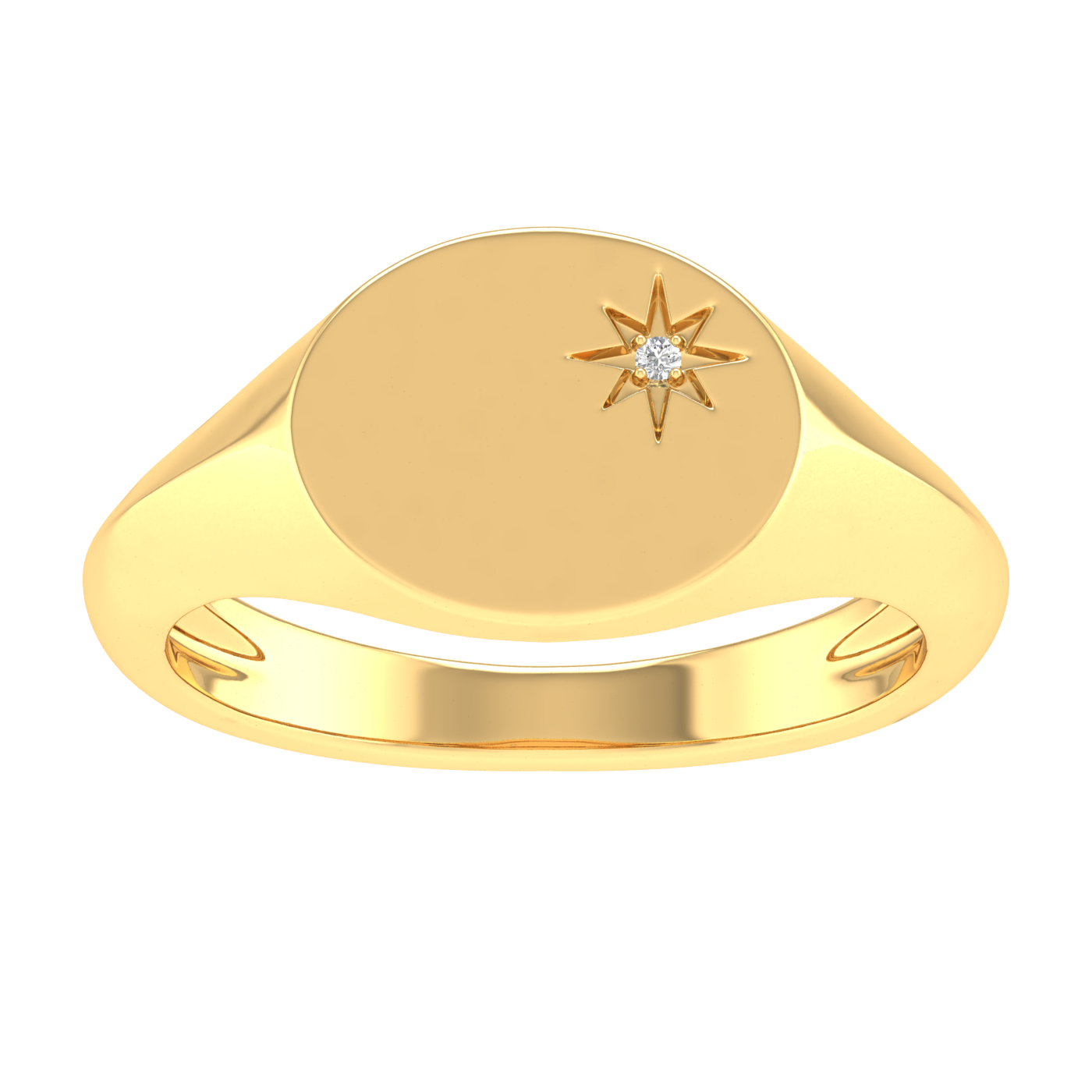 0.01ct HI I1 Diamond Ring in 9ct Yellow Gold