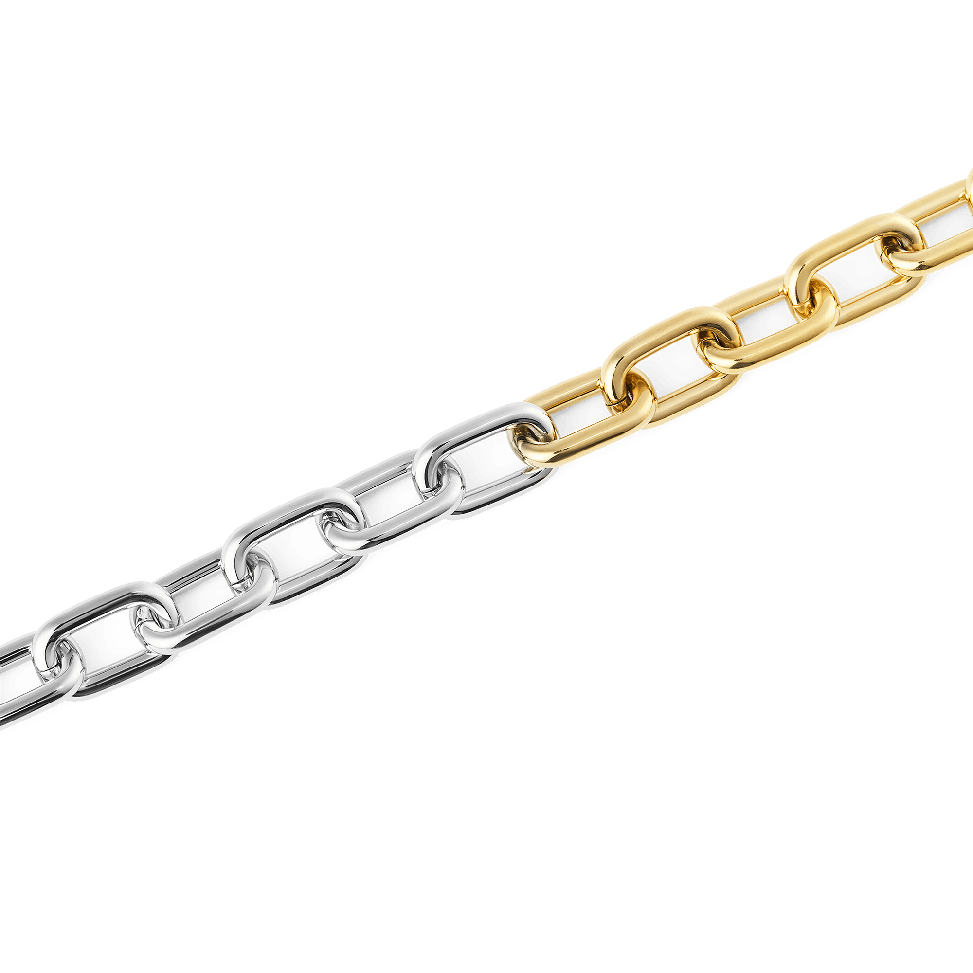 Daniel Wellington Contrast Link Necklace Two Tone Gold
