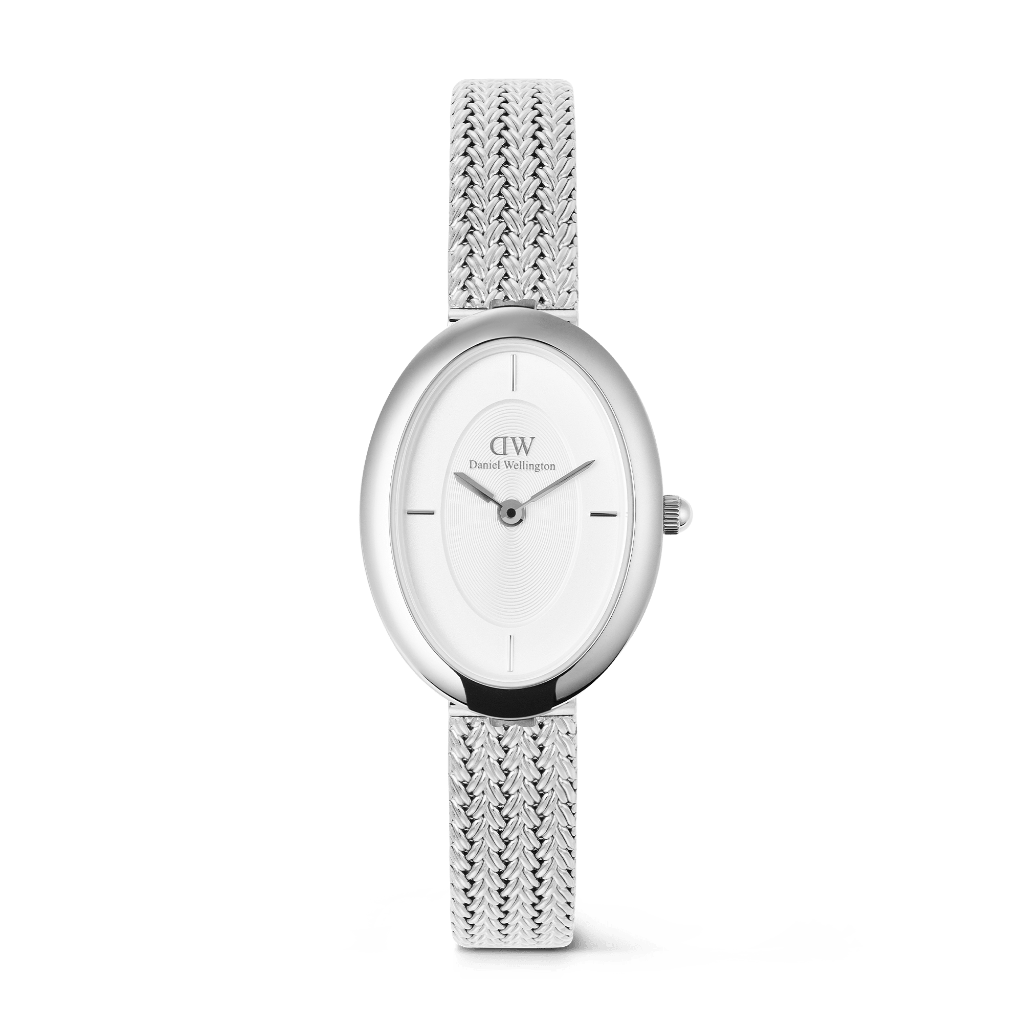 Daniel Wellington Juliette Braided Mesh White Sunray Silver