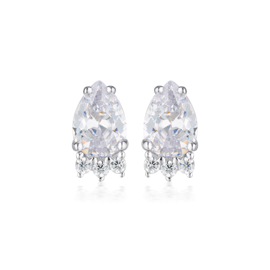 Willow Stud Earrings Silver