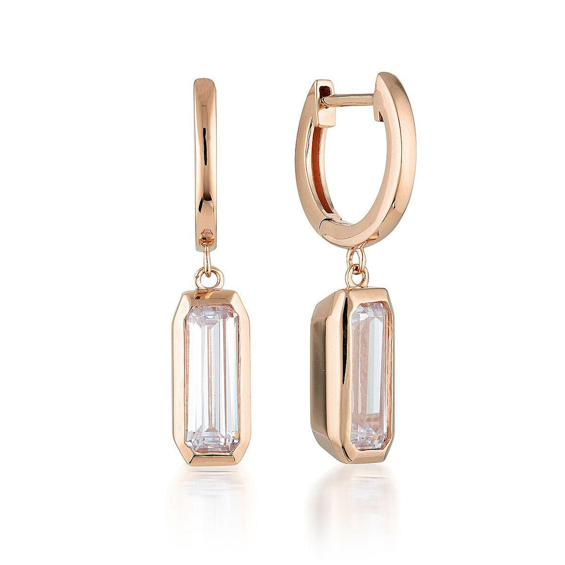 Emilio Rose Gold Drop Earrings