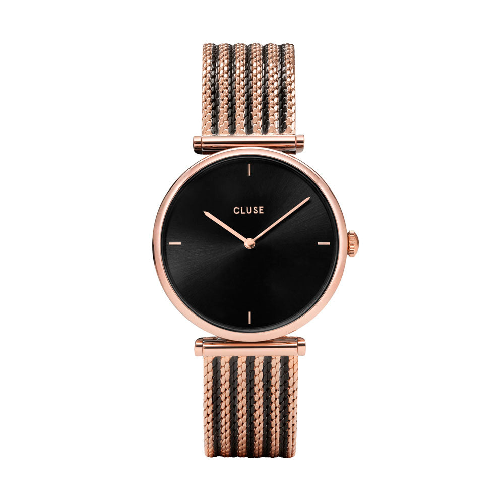 CLUSE Triomphe Mesh Bicolour Rose Gold Black /Black CW0101208005