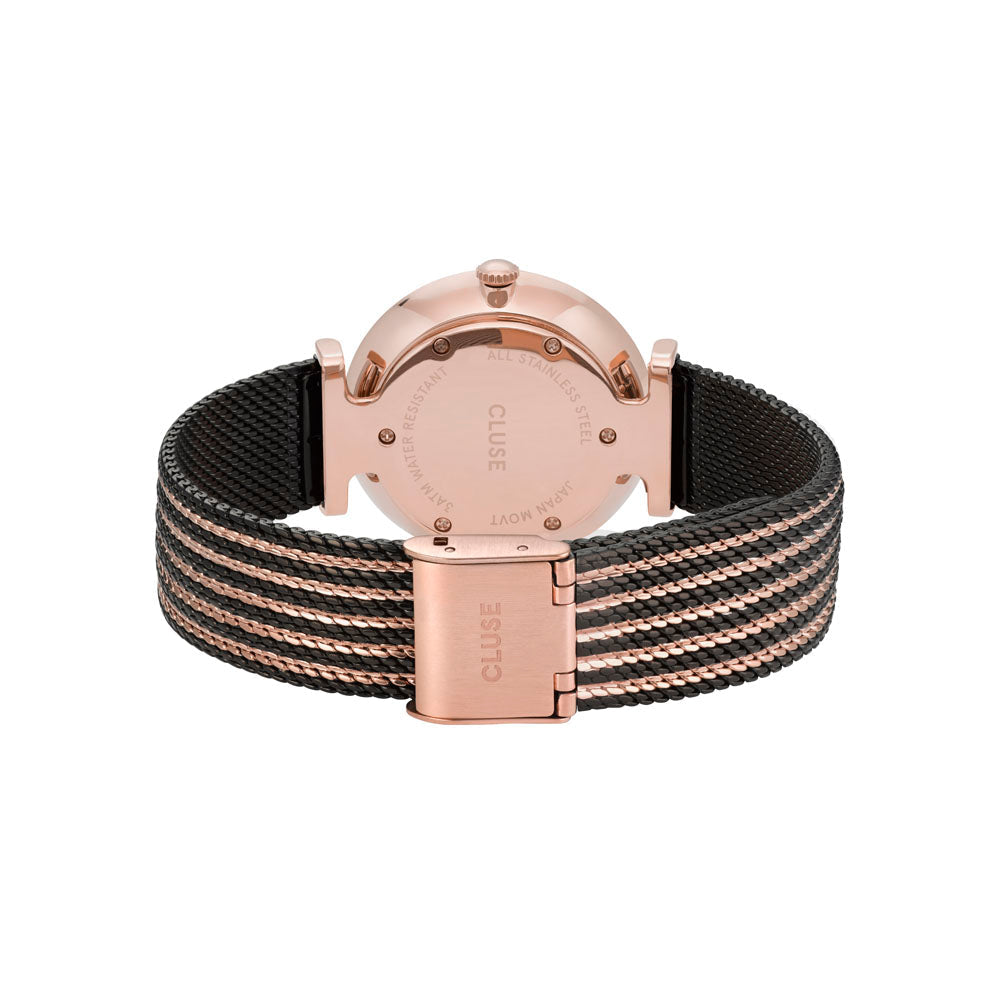 CLUSE Triomphe Mesh Bicolour Rose Gold Black  & Black CW0101208005