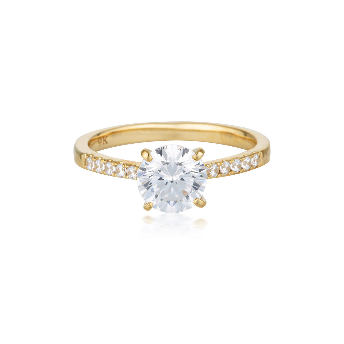 Round Brilliant Cut 1.25ct Engagement Ring in Gold