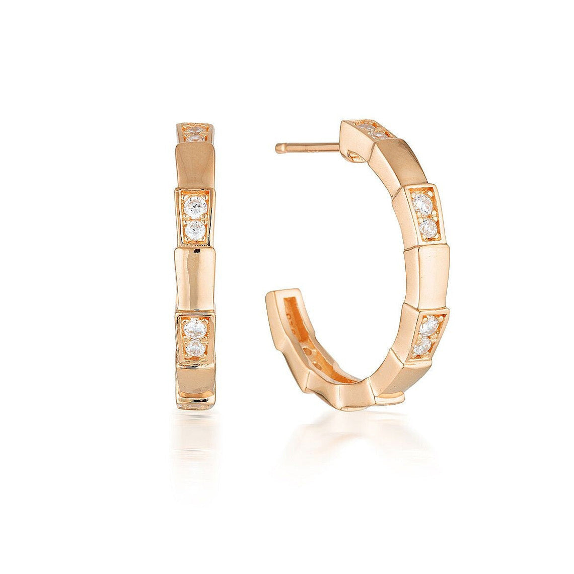 Emilio Vega Rose Gold Hoop Earrings