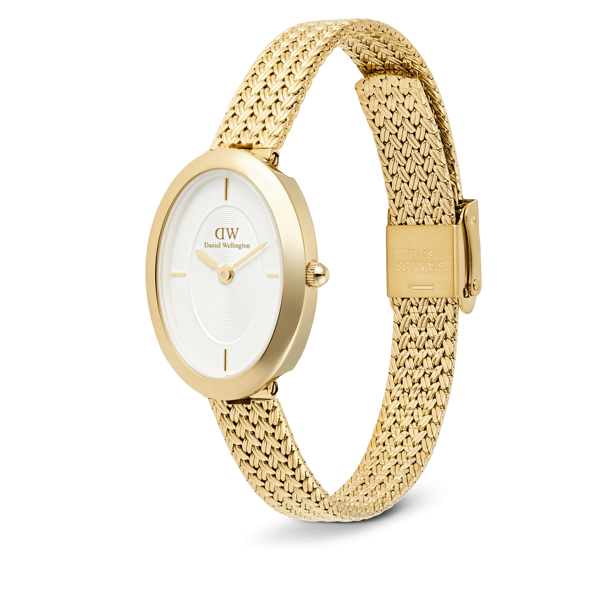 Daniel Wellington Juliette Braided Mesh White Sunray Gold