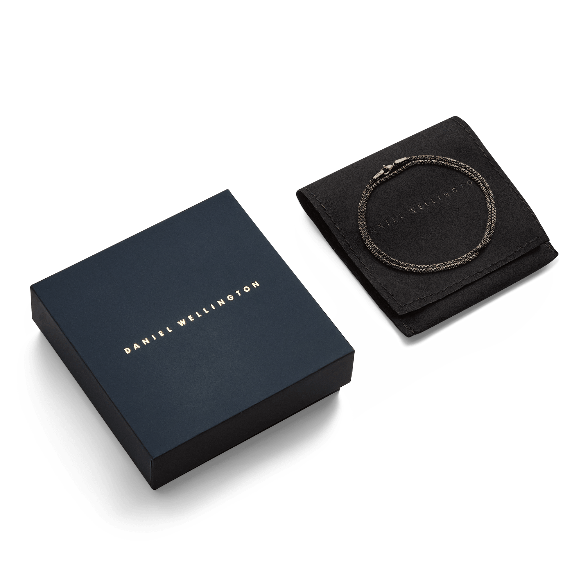 Daniel Wellington Tide Mesh Necklace Graphite 1.8