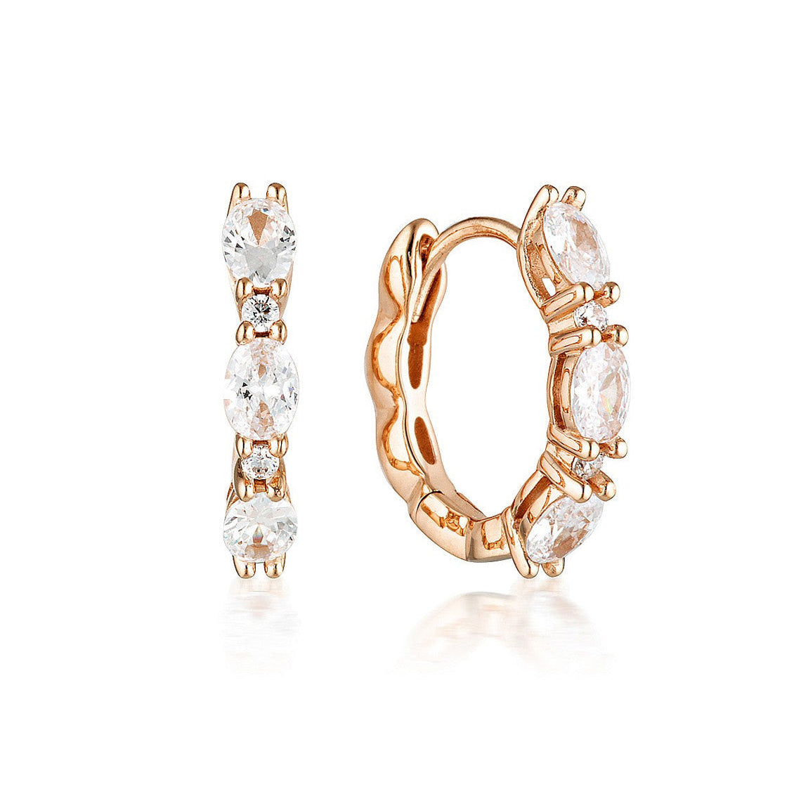 Aurora Glimmer Earrings Rose Gold