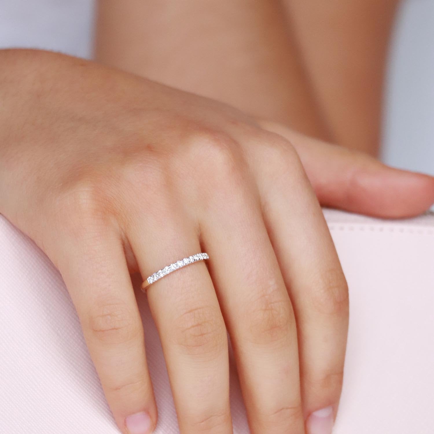 Band Ring with 0.25ct Diamonds in 9ct Yellow Gold