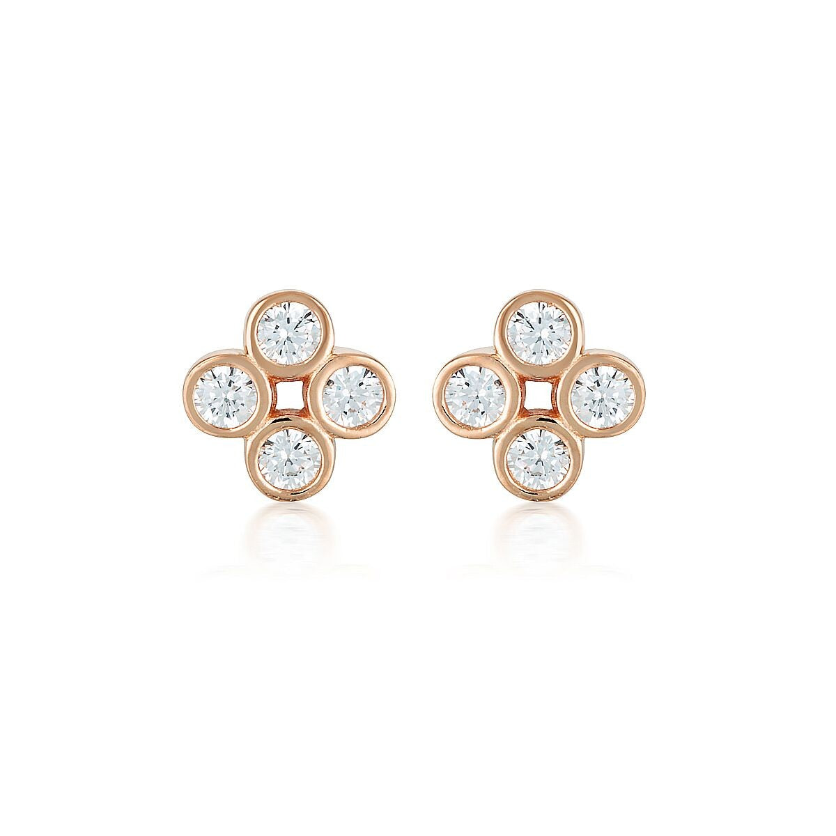 Stellar Lights Rose Gold Twinkle Studs