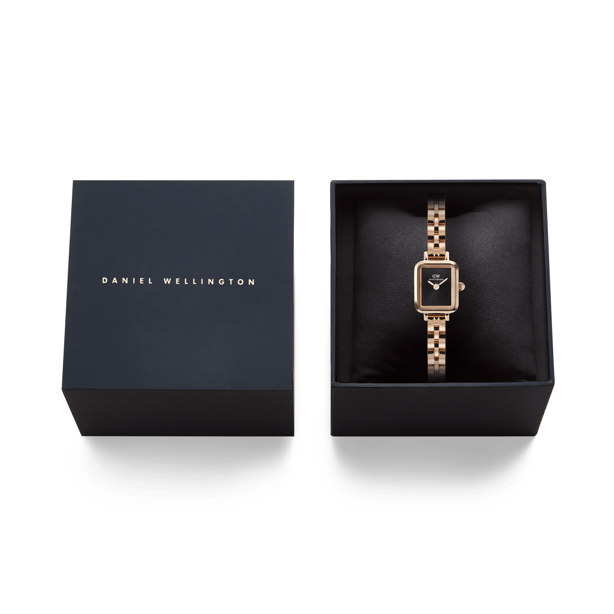 Daniel Wellington Quadro Mini Arch 3-link Onyx Sunray Rose Gold